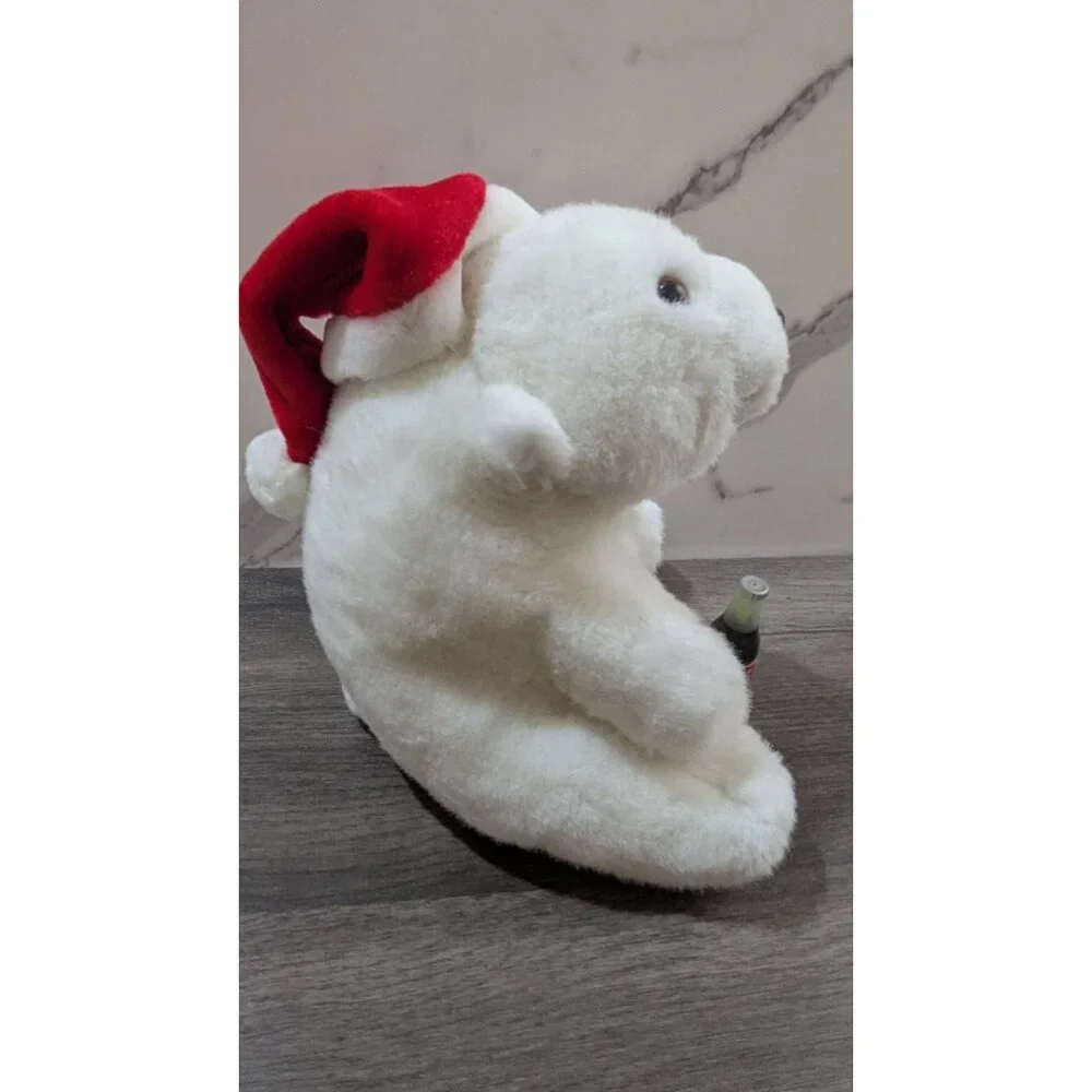 Coca-Cola Polar Bear Plush Set With Santa Hat & Bottle‎ Collectible 1993 Vintage